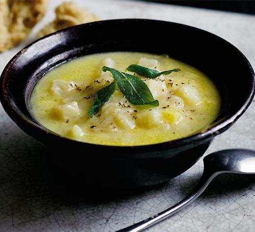 Сырный суп с картофелем и сельдереем